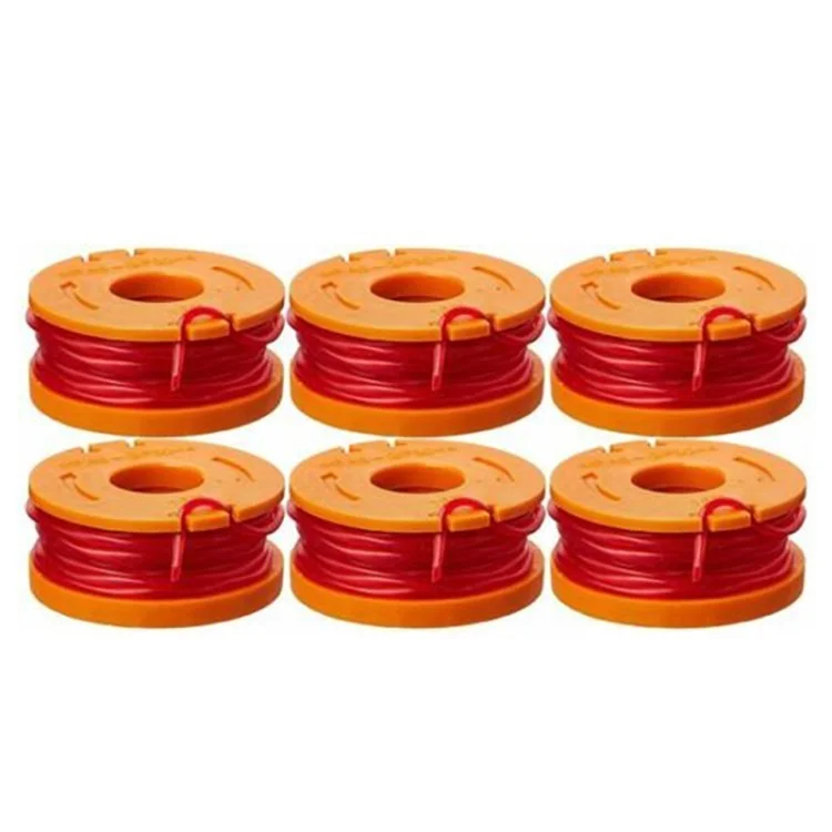 6pcs WA0010 Linha de Cortador de Grama Para Worx String Weed Eater Edger Spools