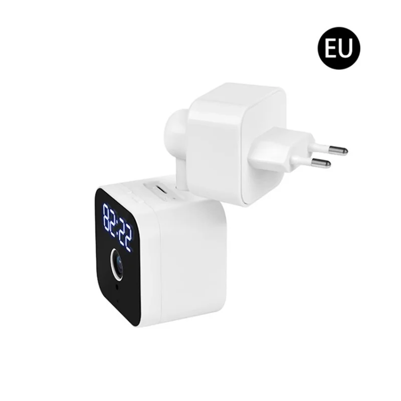 Wireless Home Security Camera Night Vision Motion Detection Small WiFi Camera for Video Surveillance - White/EU Plug