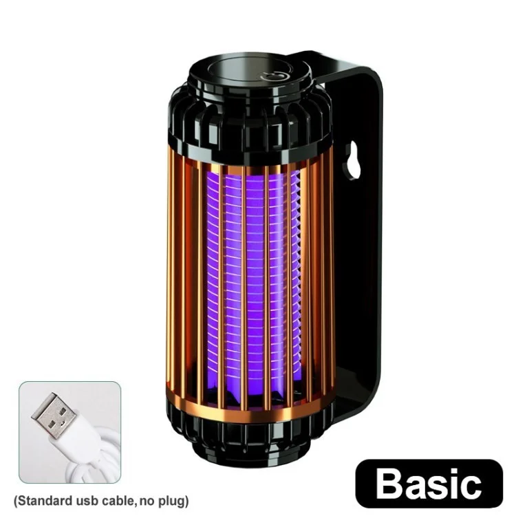 Portátil Bug Zapper Mosquito Killer Indoor Armadilha De Mosca Elétrica Com Luz Para Dormitório Doméstico - Preto
