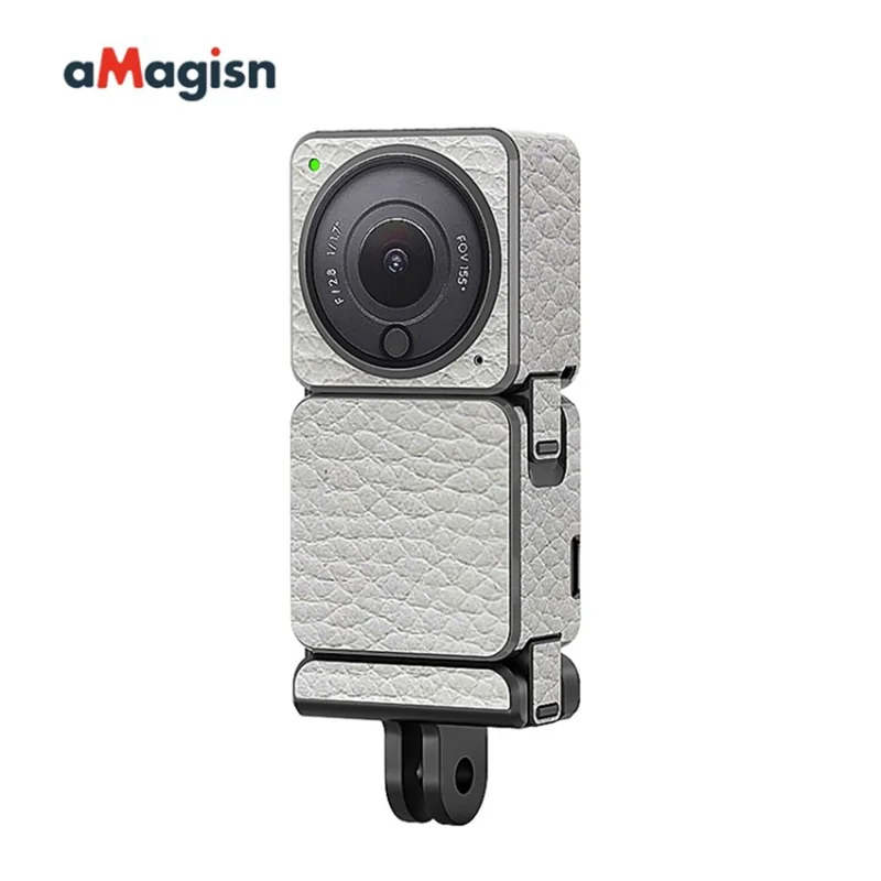 AMAGISN Protective Sticker Film Skin for DJI Action 2 Camera Protector Cover for DJI Action 2 - White
