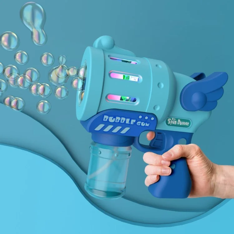 Rocket Launcher Bubble Machine Gun for Birthday Parties Bubble Gun Toy (No Battery) - Blue