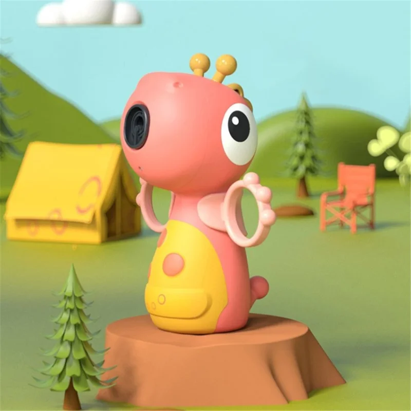 Bubble Machine Handheld Bubble Gun Cute Animal Bubble Toy for Kids Toddlers (No Battery) - Pink Deer