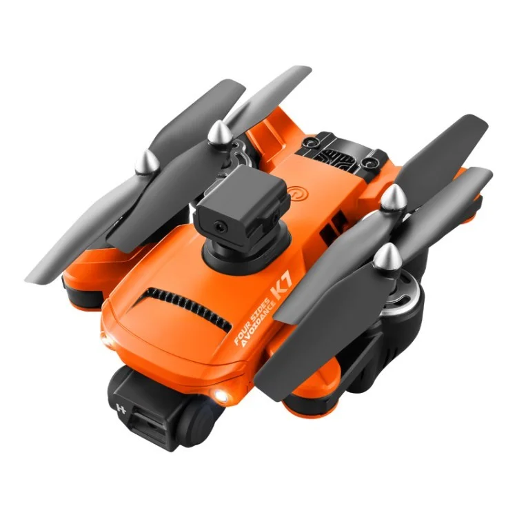 XKJ K7 4K HD Camera Mini RC Drone Altitude Hold Flight Quadcopter Obstacle Avoidance Aircraft Toy - Orange