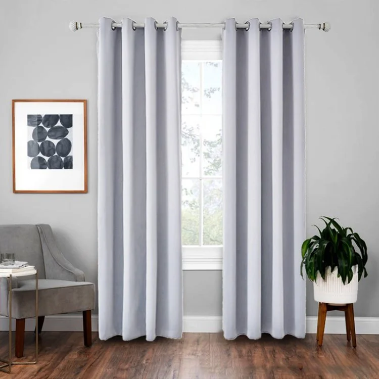 140x240cm 1pc Blackout Rucier Rideau Thermique Isulated Room Darkening Rideau - Gris