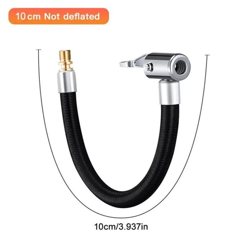 Durable Anti-wear Tire Air Inflator Hose for Bike Motorcycle Car Quick Inflation Chuck Hose - 10cm