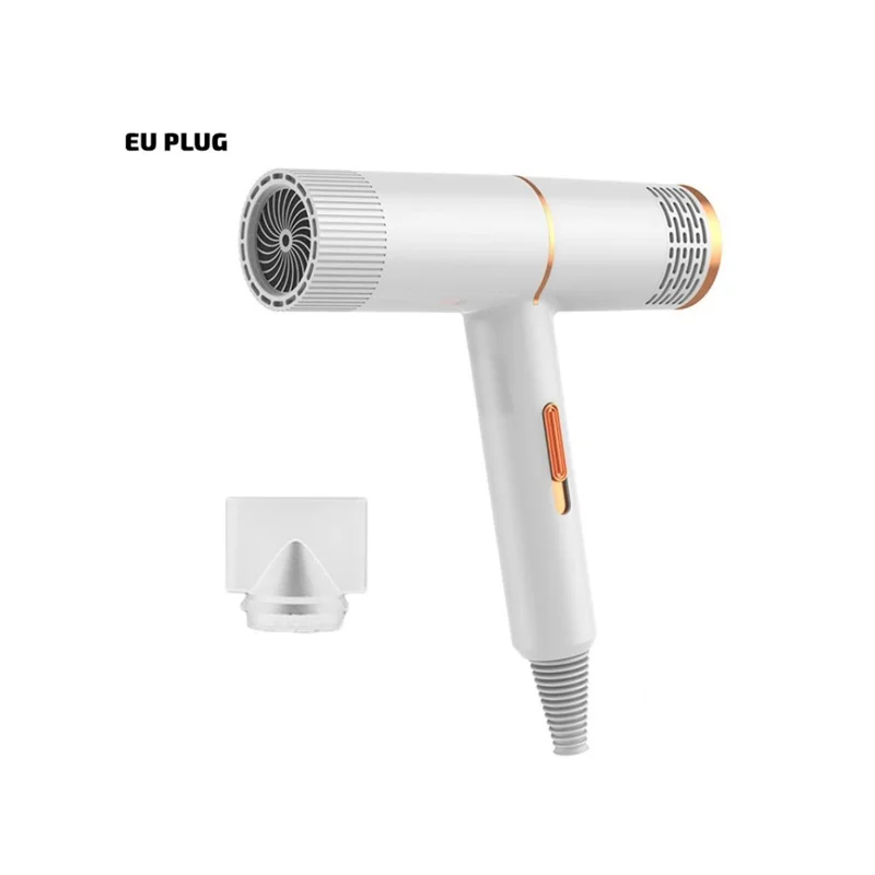 Negative Ionic Blow Dryer Salon Professional Smooth Hair Blower - White / EU Plug