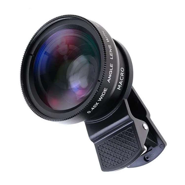 Phone Camera Lens Kit 2-in-1 Clip-on Lens 0.45X Ultra Wide Angle + HD Macro Lens