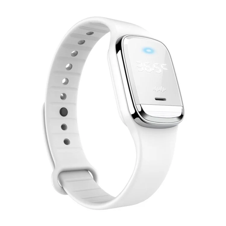 M20 Ultrasonic Mosquito Repellent Watch Rechargeable Anti Mosquito Repeller Wristband - White