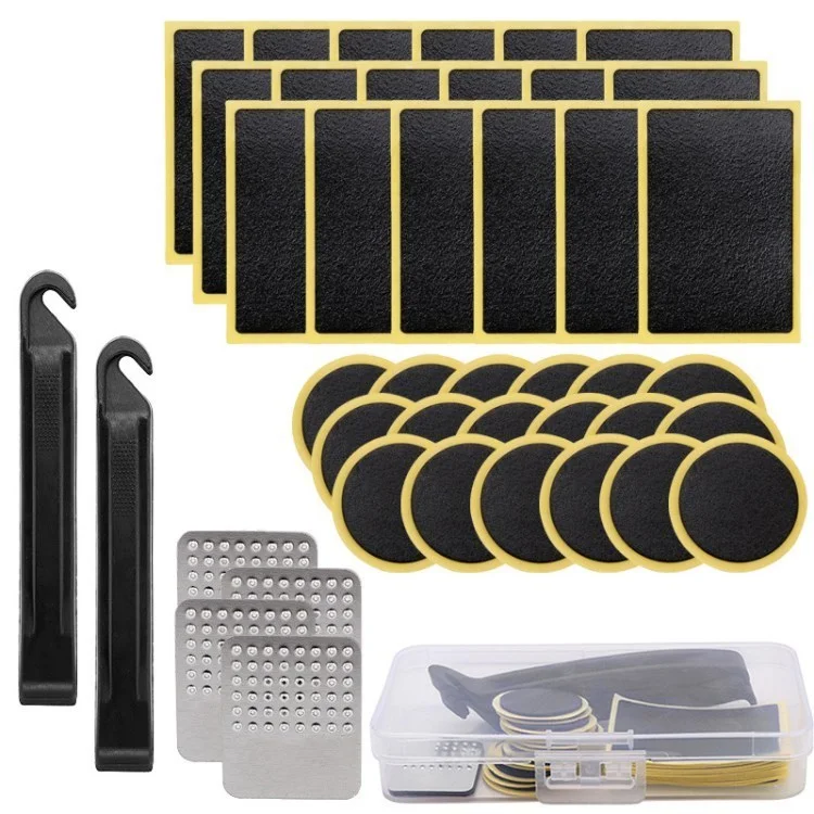 42Pcs / Set Bike Motorcycle Tire Patch Tire Lever Repair Kit Inner Tube Patch Puncture