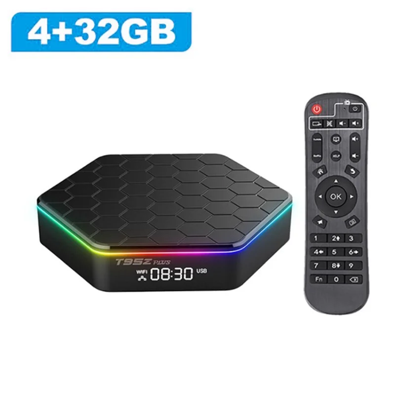 T95z plus Android TV Box 12.0 4GB+32GB EU Plug Quad Core 6K HD Video Player WiFi Bluetooth 5.0 Set Top Box