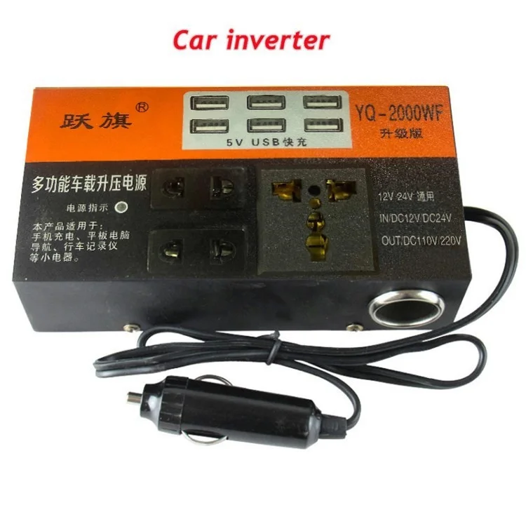 Inversor de Energia Universal de 1500W 12V 24V DC a 220V AC USB Carreger Carregor de Caragem de Multima