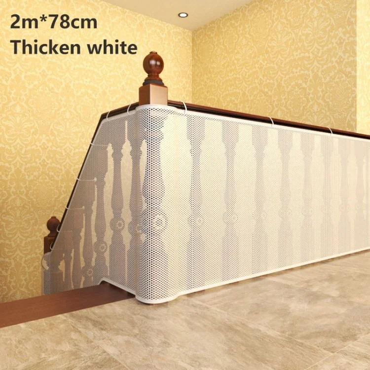Baby Stair Railing Safety Net Deck Guard Baby Proofing Stair Balcony Banister Railing Proof Mesh for Kids, Pets, Toys - 2mx78cm / Thickened