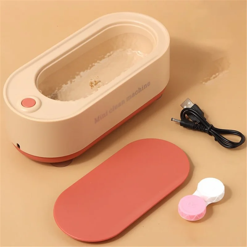 Ultrasonic Cleaning Washing Machine Wash Cleaner for Jewelry Watches Glasses Dental - Pink