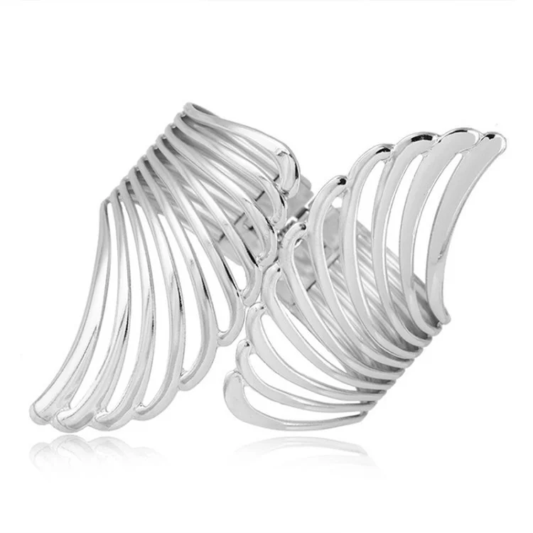 Wings Curtain Tieback Metal Window Draperies Tie Backs Hollow Out Curtain Holder for Home Office Decor - Silver