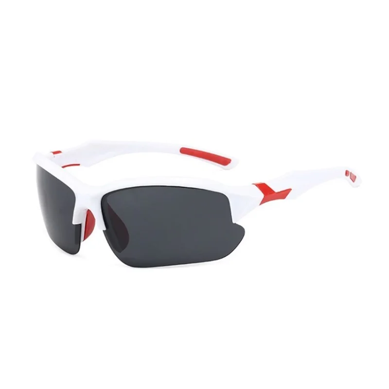 Polarized Sunglasses Bicycle Cycling Glasses Color Changing Eyewear - Grey / White / Red