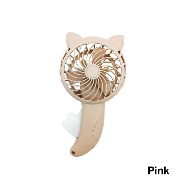 Portable Handheld Fan Hand-pressing Personal Fan Kids Toy Mini Cooler Small Pocket Fan - Pink