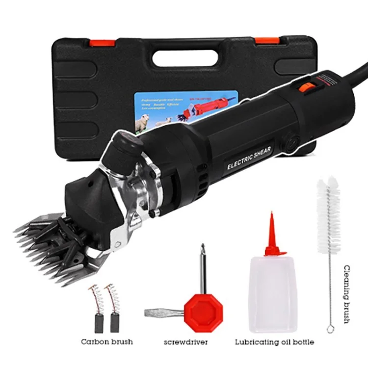 HILDA 1200W Atualizado Ovelhas Clipper 6 Velocidades Máquina de Cisalhamento de Gado de Cisalhamento de Ovelha Elétrica Para Corte de Cabelo de Animal - Preto