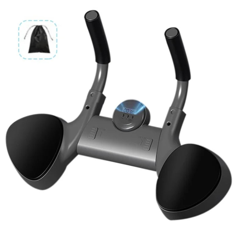 Push Up Up Capacalizador de Placa de Rejilla Para Músculos Abdominales Tablero de Tablero de Backmed Backboard Equipo de Fitness de Gimnasia Con Temporizador - Negro