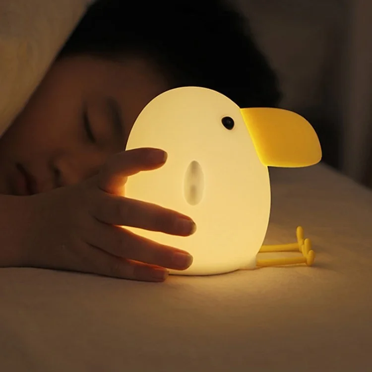 QX-3 Bird Doll Night Light Silicone Lámpara de Noche Lámpara de Dormitorio Lámpara de Dormitorio Portable y Recargable Juguete