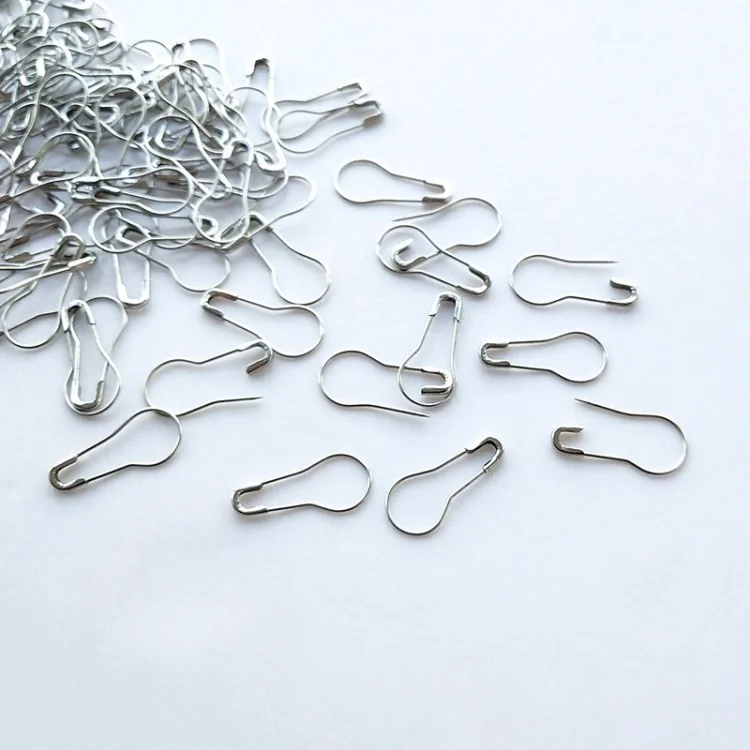 100Pcs / Pack Safety Pins Metal Clips Marker Tag Gourd Pins for DIY Craft Clothing Sewing Knitting - Silver