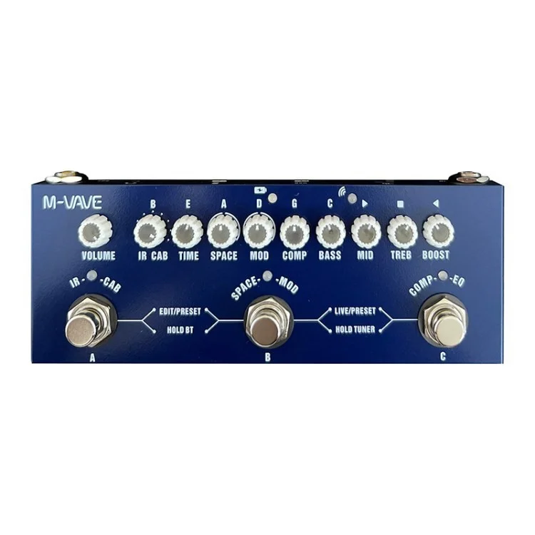 M-VAVE Cube Babilo Babilidade Multi Efeito Pedal Pelanho de Musico Para Bass de Guitura Elétrica