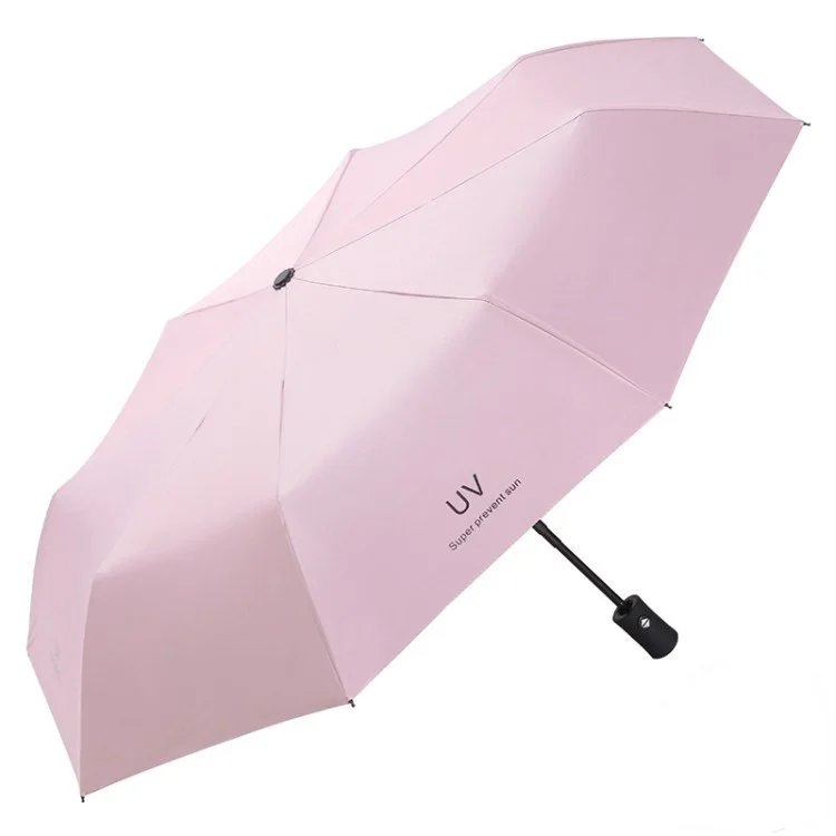 Parapluie Anti-UV Portable Parapluie Pliant de Voyage - Ouvert Automatique / Rose