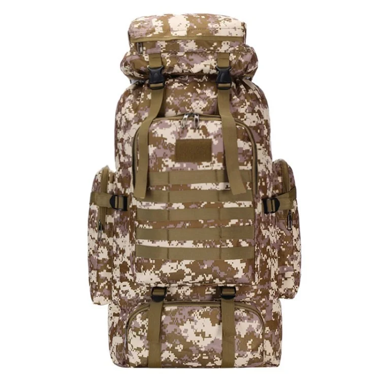 80L Hiking Backpack Oxford Cloth Outdoor Sport Daypack for Camping Hiking Traveling Bag - Desert Camo