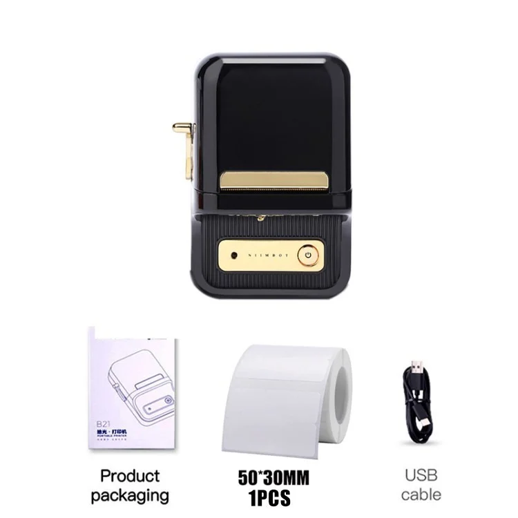 Etichetta Wireless NIIMBOT B21 Mini Stampante Thermal Bluetooth Bluetooth Per il Negozio di Uffici Scolastici - Nero