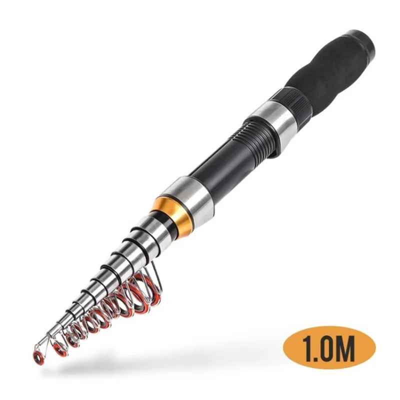 Leo 28049 Haste de Pesca Ultrashort Pólo Telescópico de Pesca Para Água de Água Doce de Água Doce - 1,0m