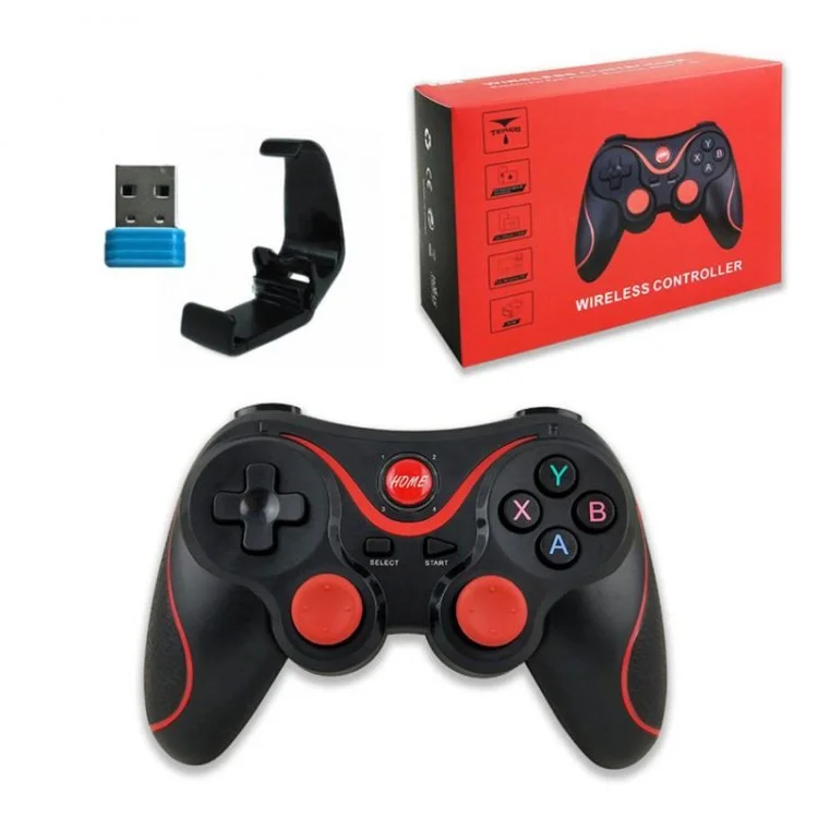 Ralan X3 Wireless Gamepad Joystick Bluetooth Gamepad Gaming Gaming Control Remoto Para la Caja de Televisión PC Teleph - Negro