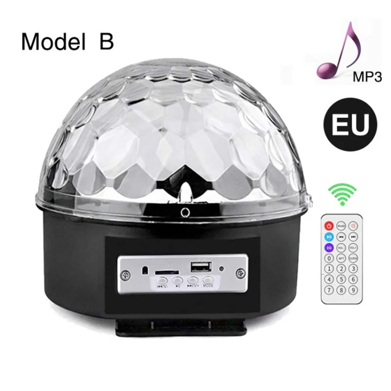 Sound Activated Party Stage Light Remote Control DJ Disco Ball Strobe Club Lamp - Normal / EU Plug