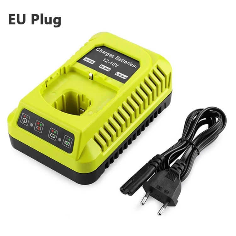 NC P117 Battery Charger for Ryobi 12V 14.4V 18V Li-ion Ni-CD Ni-Mh Battery P100 P102 P103 P105 P107 P108 1400670 P118 Lithium ONE+ Serise - EU Plug
