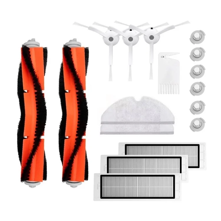 17 шт / Set Hepa Filter Filter Mop Clate Cat Kit Для Xiaomi 1 1S Roborock S5 S6 Pure Robot Accessories