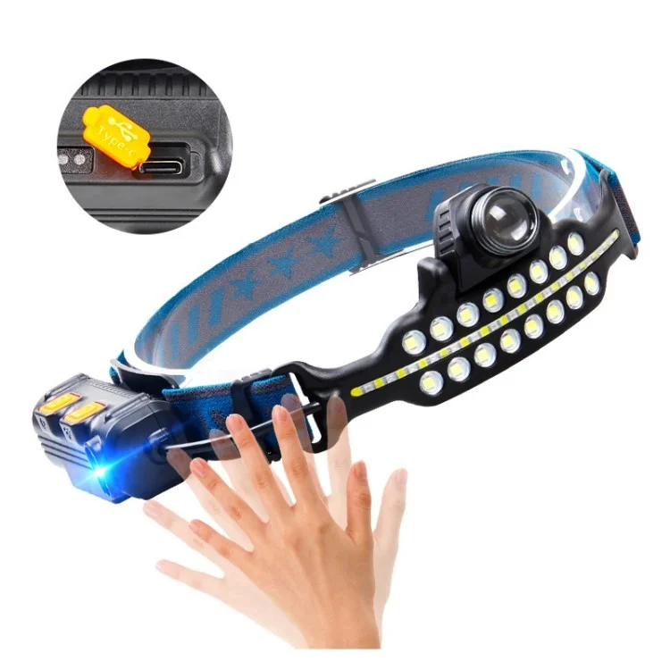 LED Rechargeable Headlamp Bright Head Light Telescopic Zoom Headlamp Flashlight - W690-1