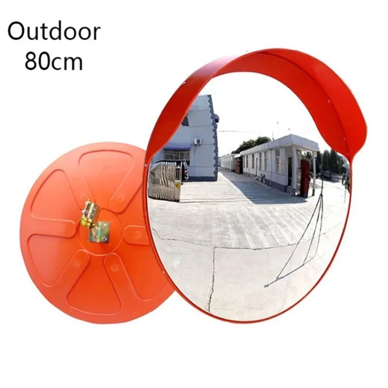 Convex Traffic Mirror Security Blind Spot Mirror for Driveway Garage Warehouse Safety - 80cm Outdoor