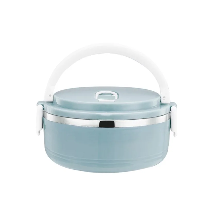 Bento Box Stackable Stainless Steel Heat Preservation Lunch Container (NO FDA Certification) - Blue / One-layer