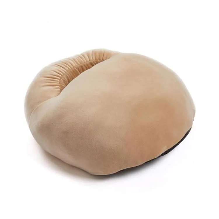 Electric Heated Foot Warmer USB Plush Cushion Foot Heater Heating Pad - Camel