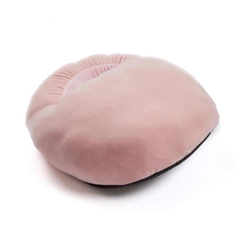 Electric Heated Foot Warmer USB Plush Cushion Foot Heater Heating Pad - Light Pink