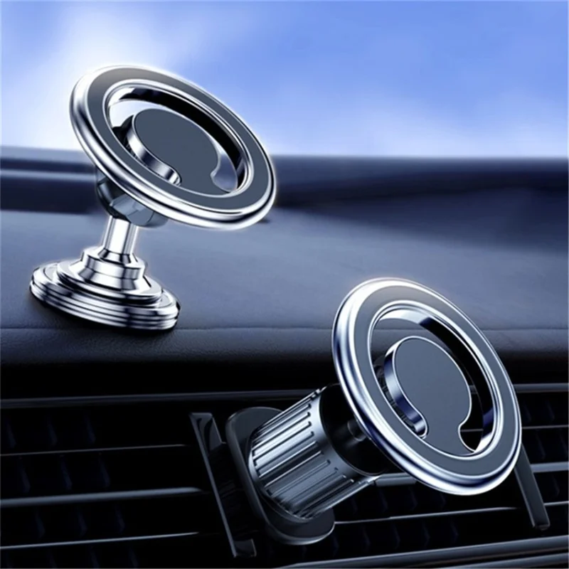 C99 Strong Magnetic Car Phone Holder Smartphone Mount for Car Air Vent Dashboard - Silver