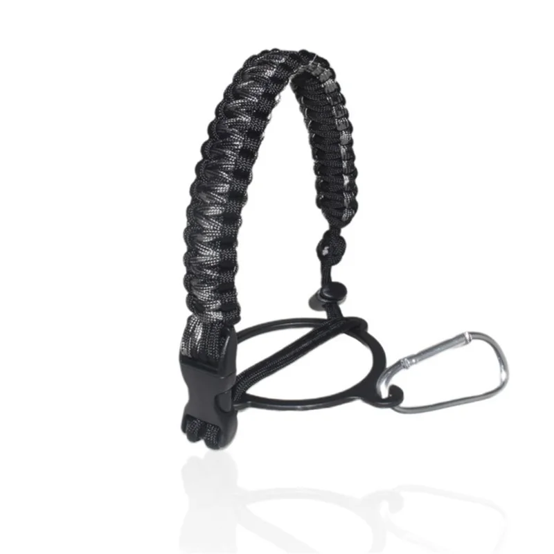 Roll Bar Grab Handles Paracord Grip Handle for Water Bottles Strap Carrier - Grey