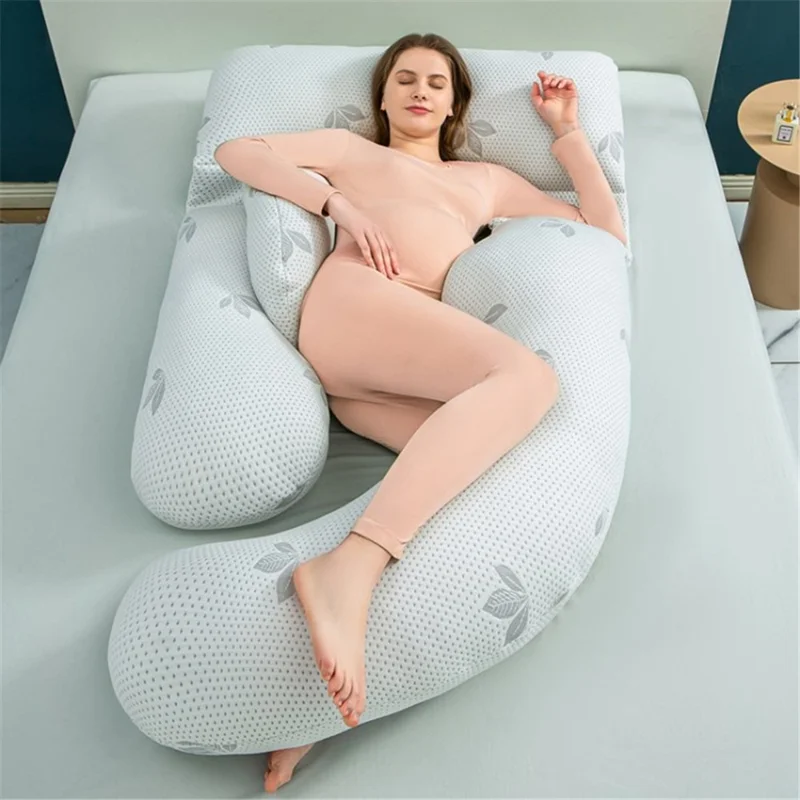 Pregnancy Women Pillow U-Shape Full Body Pillow and Maternity Support Sleeping Pillow - UMORFIL Fabric