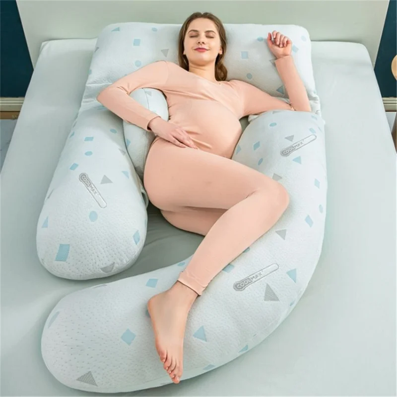 Almohada de Embarazo Almohada de Almohada de Cuerpo en Forma de u y Soporte de Maternidad Para Dormir - Tela Coolmax