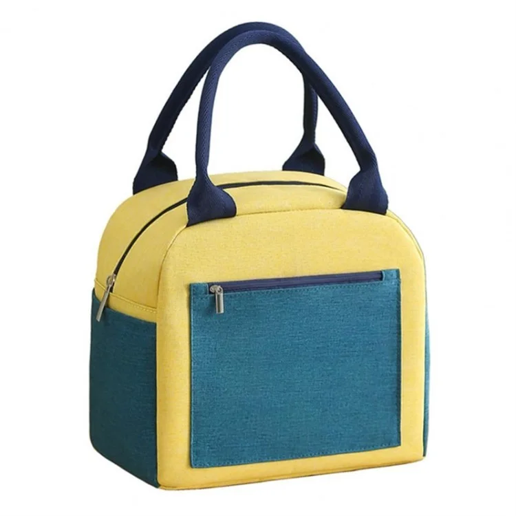 Isolation Lunchbag Dicked Oxford Stoff Bento Bag Aluminium Folie Wasserdichte Lunchbox - Gelbgrün