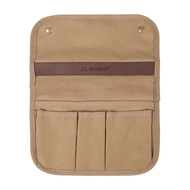 Outdoor Camping Chair Side Bag Pouch Chair Armrest Organizer Portable Storage Bag - Khaki
