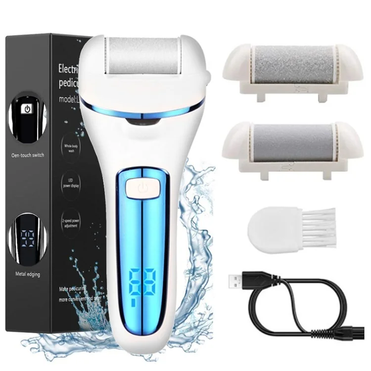 Masajeador Eléctrico Foot Masajeador Exfoliante Callos Herramientas de Pedicura Removedor - Azul