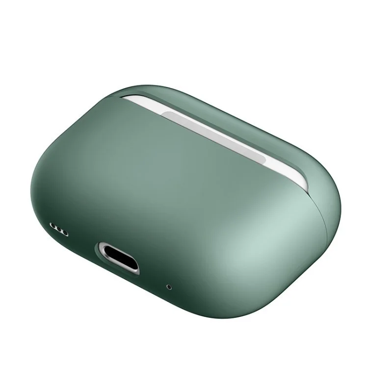 Para AirPods Pro 2 Case de Silicona Anti-caza Antidift Auricular Auricular Auricular a Los Auriculares Auriculares - Verde Negruzco