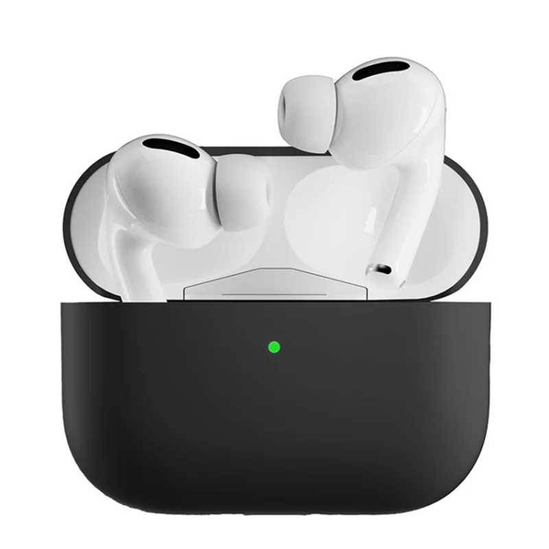 For AirPods Pro 2 Silicone Case Anti-Fall Anti-Dust Bluetooth-compatible Earphone Headphone Earbud Cover - Black