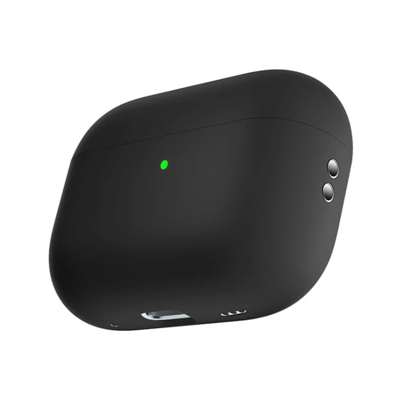 For AirPods Pro 2 Silicone Case Anti-Fall Anti-Dust Bluetooth-compatible Earphone Headphone Earbud Cover - Black