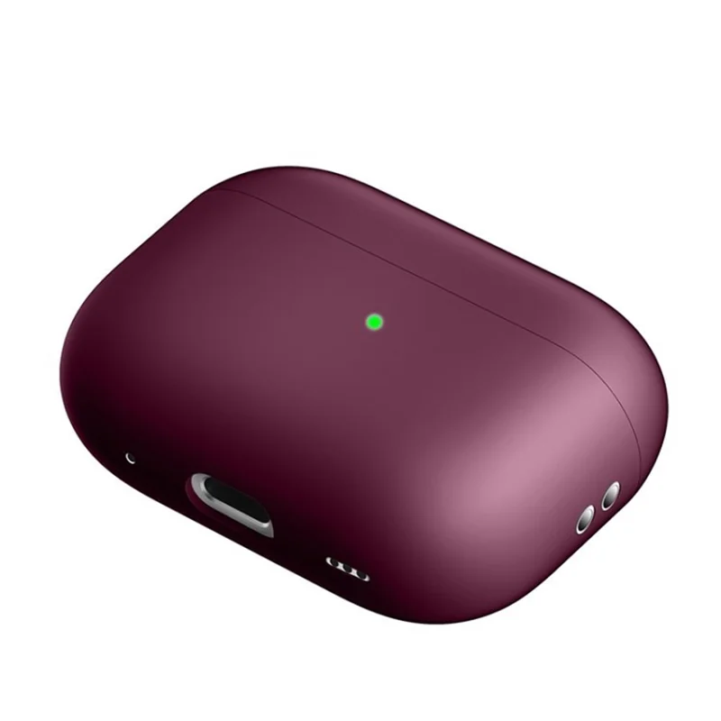 For AirPods Pro 2 Silicone Case Anti-Fall Anti-Dust Bluetooth-compatible Earphone Headphone Earbud Cover - Wine Red