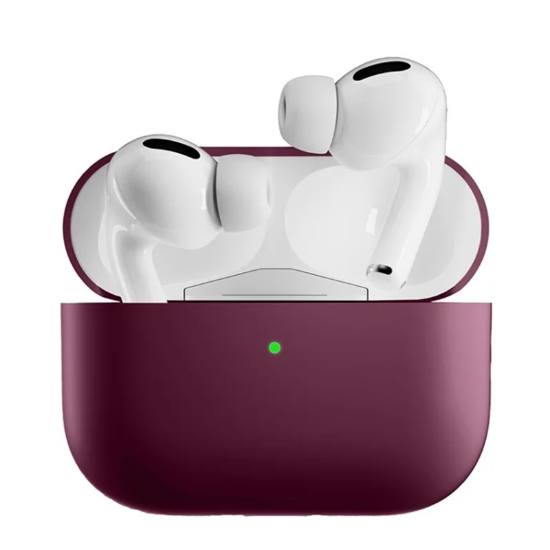For AirPods Pro 2 Silicone Case Anti-Fall Anti-Dust Bluetooth-compatible Earphone Headphone Earbud Cover - Wine Red